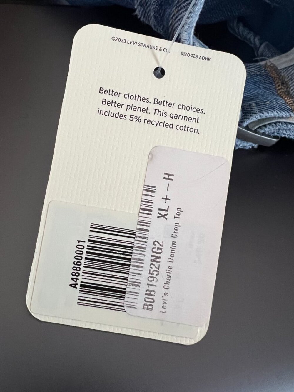 Levi's Charlie Women's Denim Crop Top - Picture 4 of 4